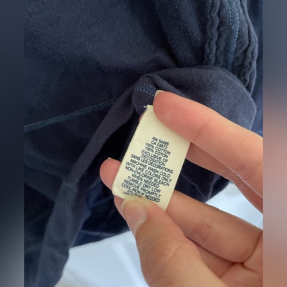 Vintage Y2K AEO Navy Split Neck Popover Hoodie - Picture 7 of 9